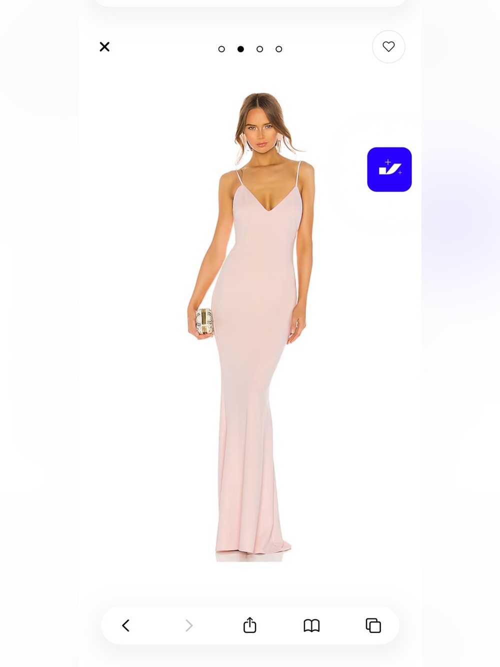 Katie May Blush Pink V-Neck Spaghetti Strap Maxi Dress